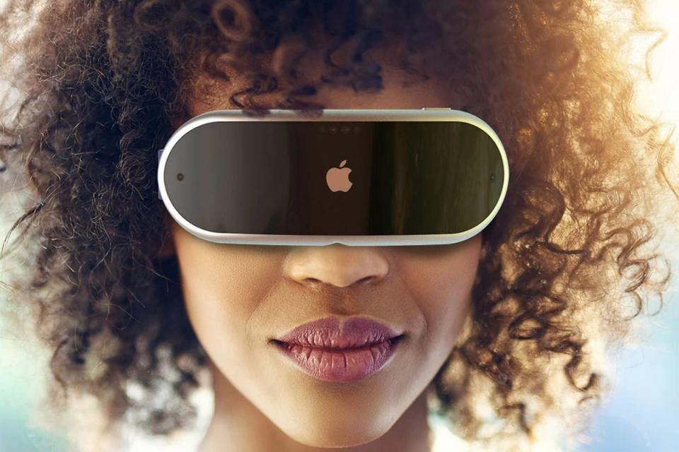 An artist's concept of Apple's first VR headset (Antonio De Rosa)