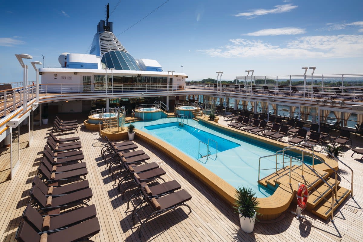 The top deck on the Silversea Silver Spirit (Silversea/PhotoShelter)