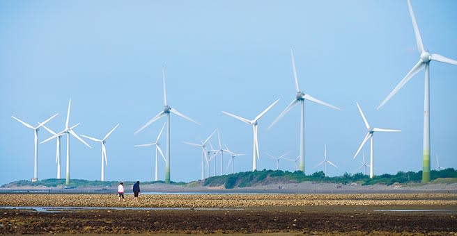 圖為桃園觀音海岸風電設施。（本報資料照片）