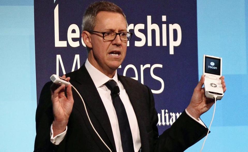 GE Australia and New Zealand chief Geoff Culbert at yesterday’s Leadership Matters breakfast.