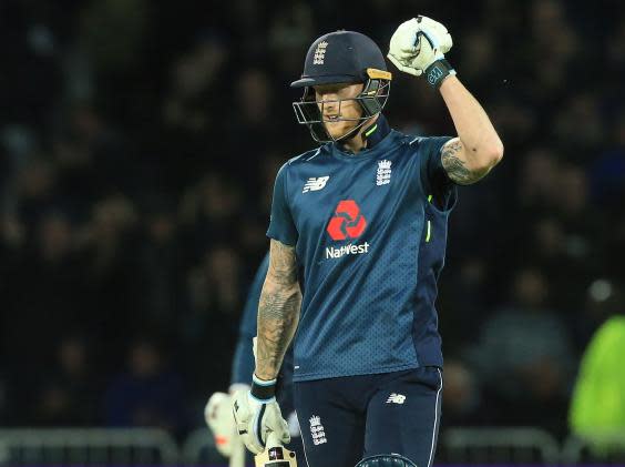 Ben Stokes celebrates as England beat Pakistan (AFP)