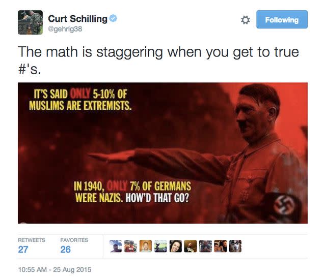 Schilling tweet