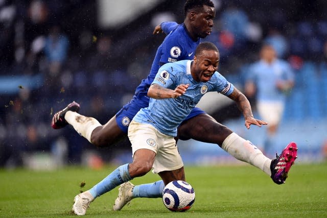 Sterling felt he was fouled by Kurt Zouma in the closing minutes