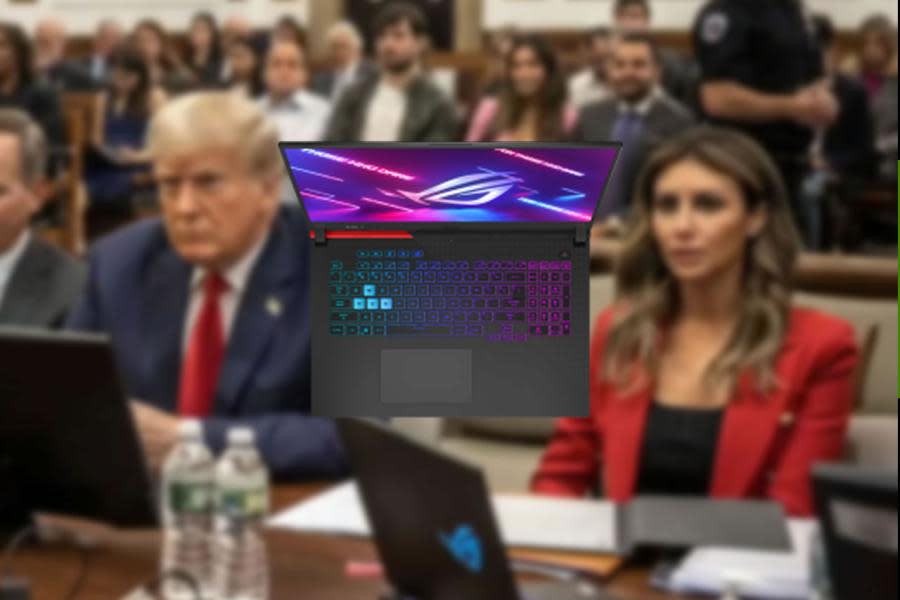 Abogada de Donald Trump luce laptop para gaming en el juicio contra el expresidente de EUA