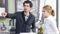 Damien Chazelle und Emma Stone bei den Dreharbeiten