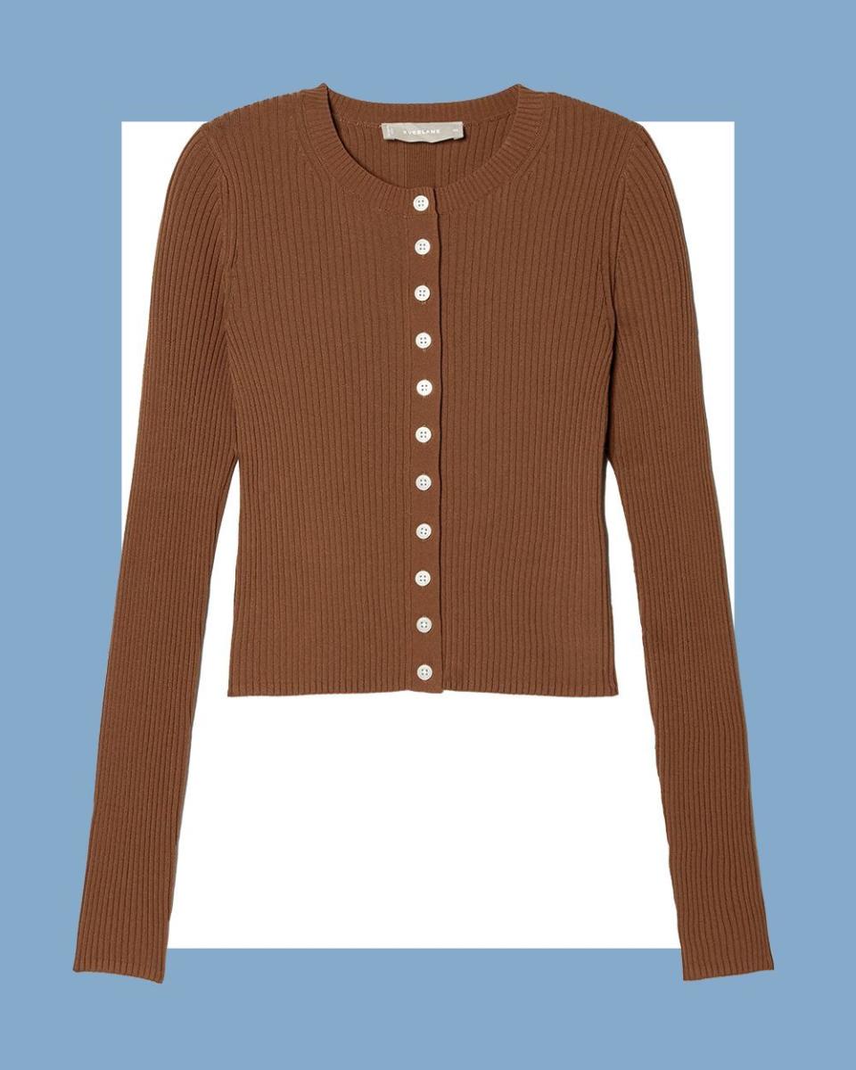 <p><a href="https://go.redirectingat.com?id=74968X1596630&url=https%3A%2F%2Fwww.everlane.com%2Fproducts%2Fwomens-ribbed-cropped-cardigan-cocoa-brown&sref=https%3A%2F%2F" rel="nofollow noopener" target="_blank" data-ylk="slk:Shop Now;elm:context_link;itc:0;sec:content-canvas" class="link ">Shop Now</a></p><p>The Ribbed Cropped Cardigan</p><p>$77.00</p><p>everlane.com</p>