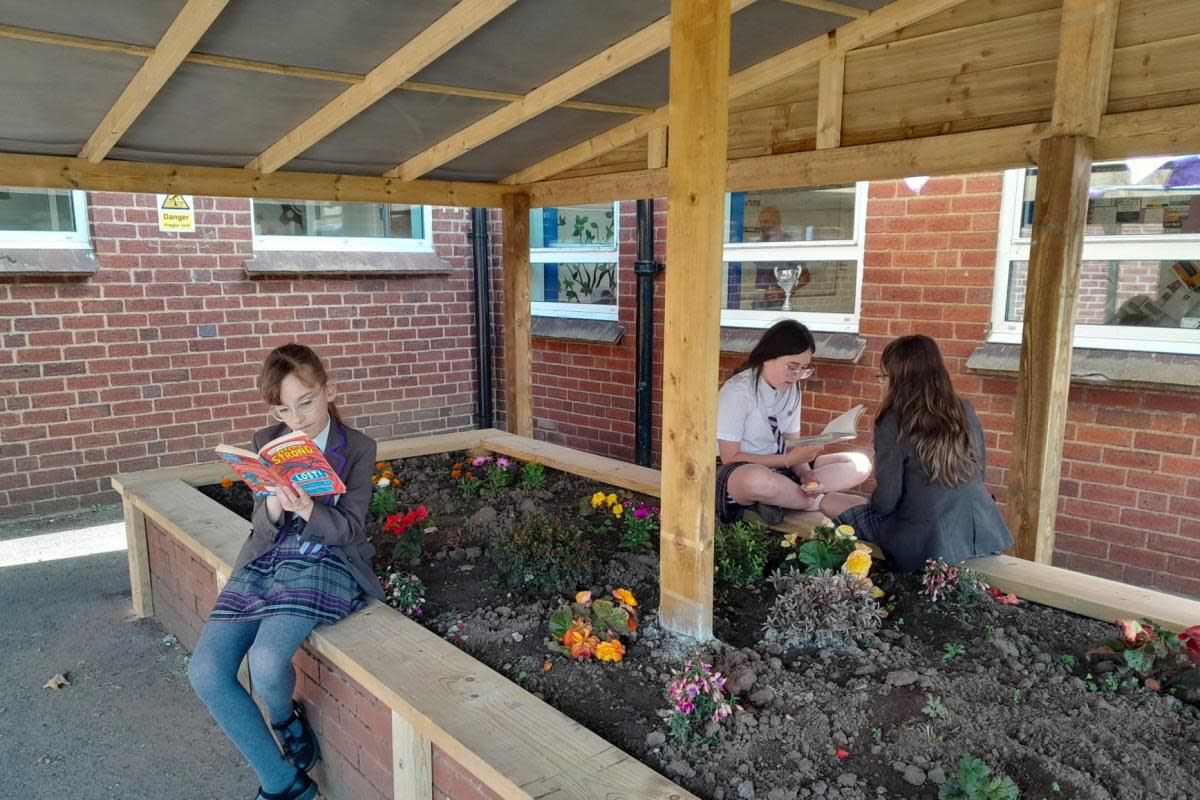 Platform Housing's Community Chest helped fund the new outdoor reading area at Worcester's Hollymount School <i>(Image: Hollymount School)</i>