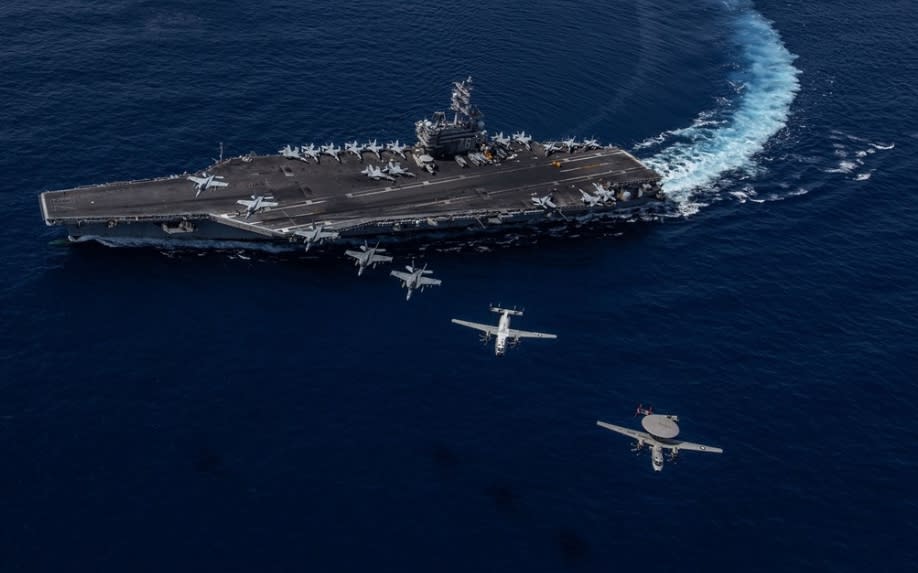 圖為航艦雷根號。（取自facebook.com/ussronaldreagan）