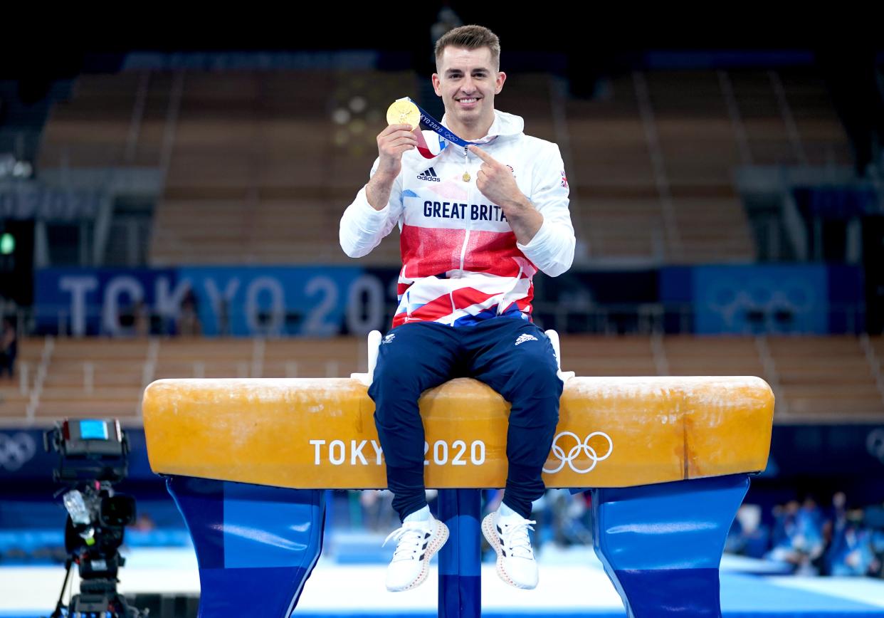 Max Whitlock was still celebrating on Monday (Mike Egerton/PA) (PA Wire)