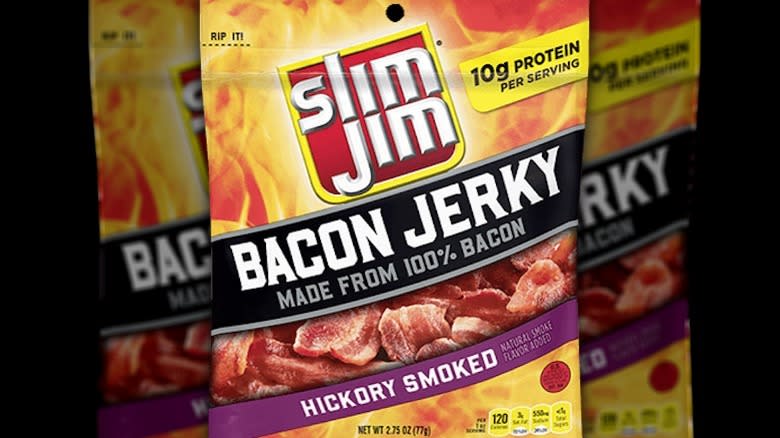 Slim Jim bacon jerky package
