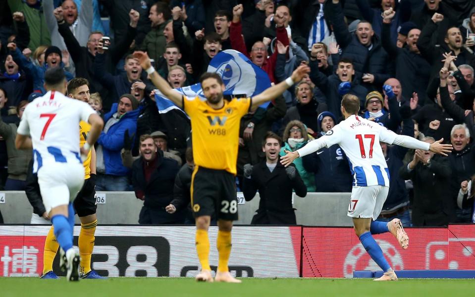 Glenn Murray scored the only goal of the game as Brighton beat Wolves - Getty Images Europe