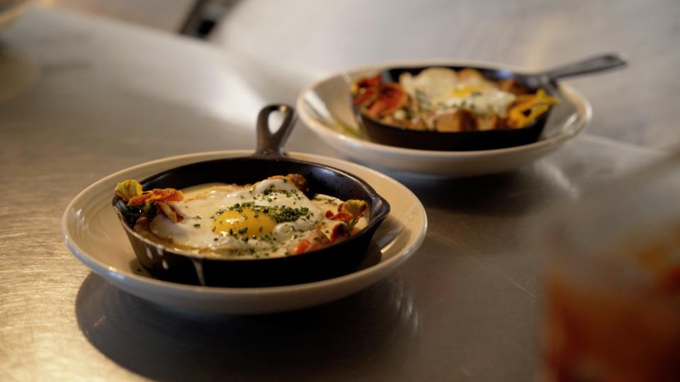 The Breakfast Skillet at the Holly Hill Inn, run by chef Ouita Michel, in Midway, Kentucky.