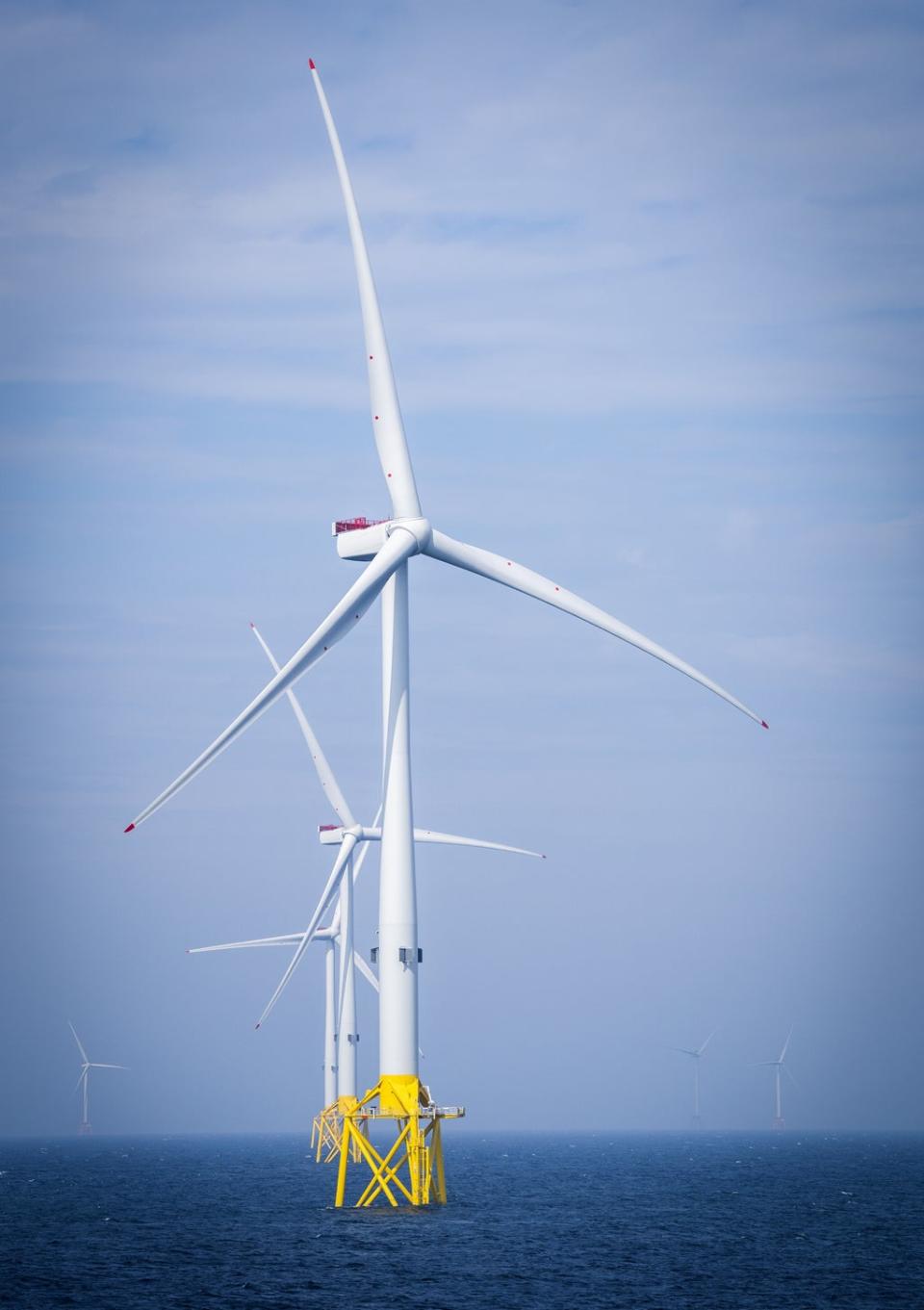 Turbines in the Moray Offshore Wind Farm East, off the Aberdeenshire coast (Jane Barlow/PA) (PA Wire)