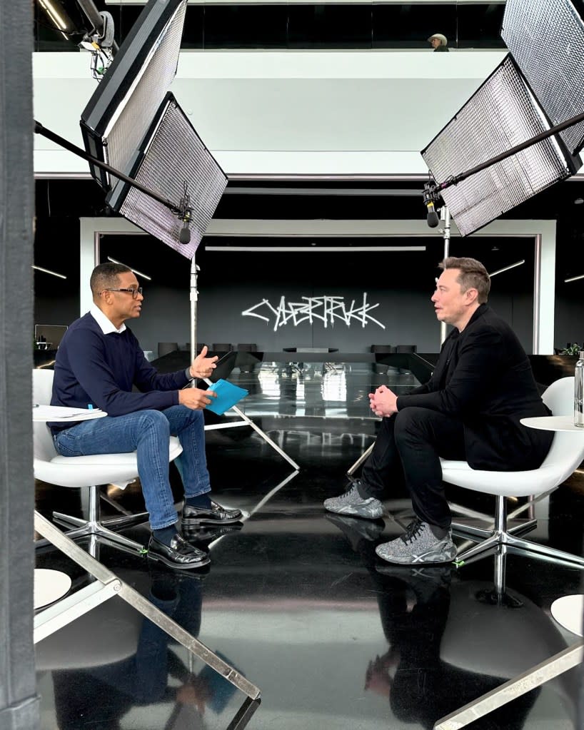 Don Lemon sits down to speak with Elon Musk during an interview. instagram/donlemonofficial