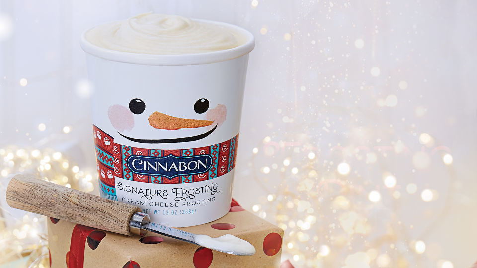 Cinnabon signature frosting pint is available at more than 300 mall bakeries nationwide and on food service delivery providers through December, or while supplies last. Starting at $5.99 (pricing may vary)