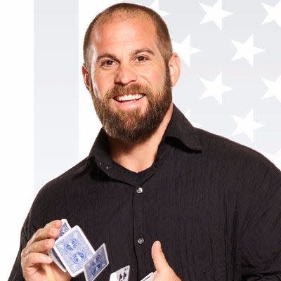 Ex-NFL player Jon Dorenbos mixes magic with a positive message.