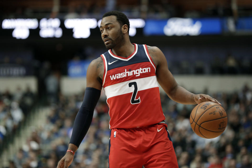 It’s another disappointing season for John Wall and the Wizards. (AP)