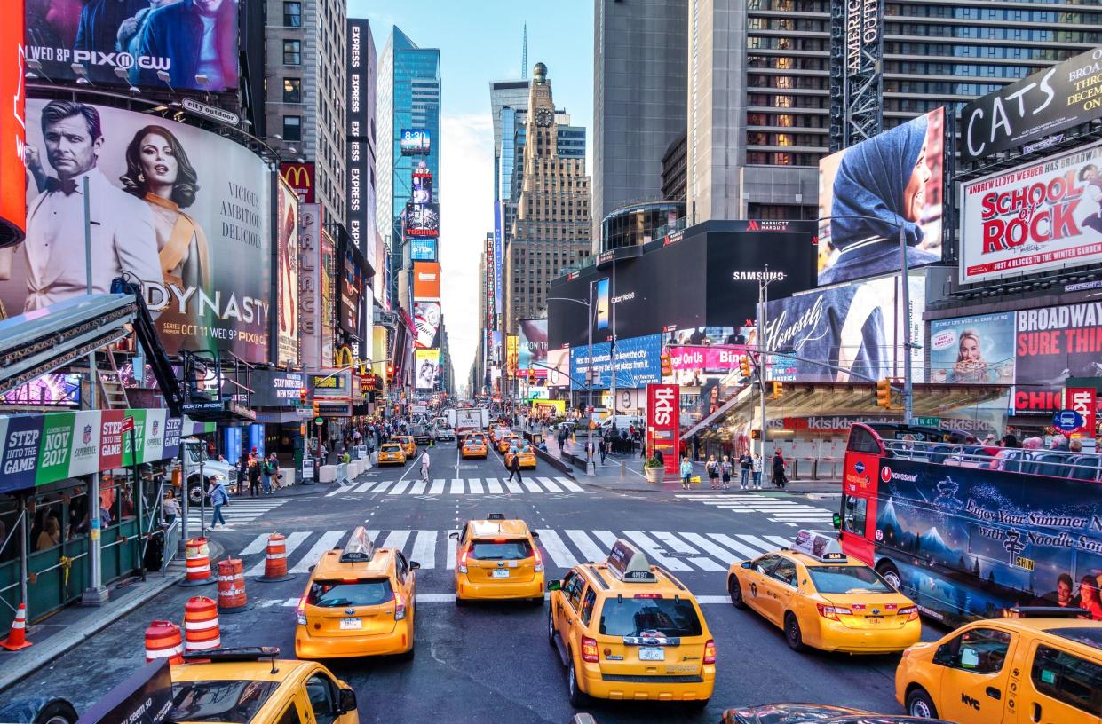 Taxis in Times Square