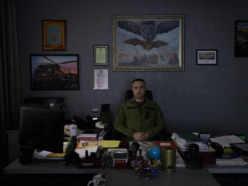 The head of military intelligence Kyrylo Budanov at his office on January 20, 2023.