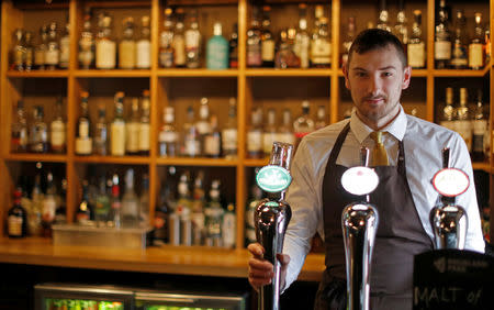 David Zasko poses for a picture in the bar of Glen Mhor Hotel in Inverness, Scotland, Britain March 8, 2019. Picture taken March 8, 2019. REUTERS/Russell Cheyne