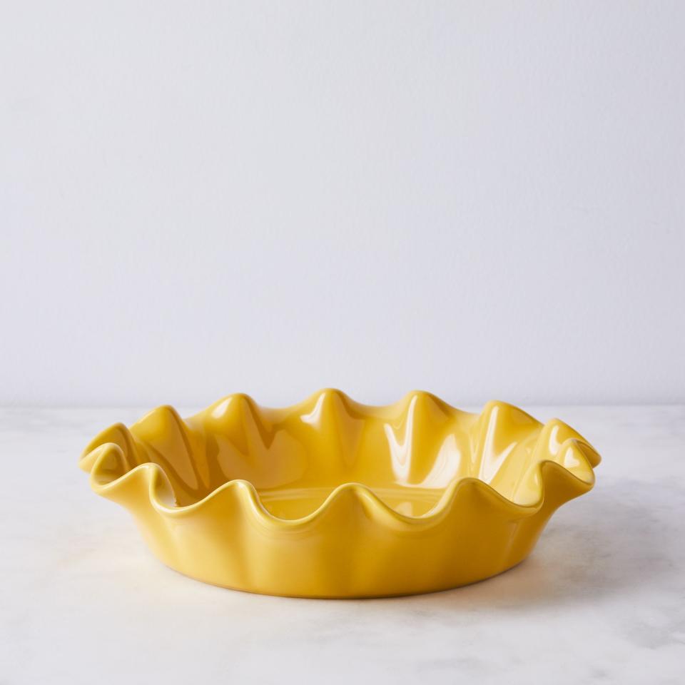 Ceramic Ruffled Pie Dish