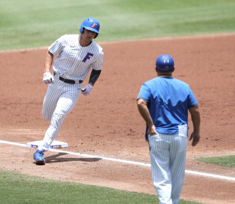 Florida sophomore Jac Calgianone leads the Gators in home runs and slugging percentage.