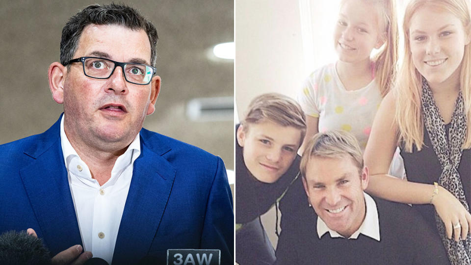 Victorian Premier Daniel Andrews has offered Shane Warne's family a state funeral. Pic: Getty/Instagram
