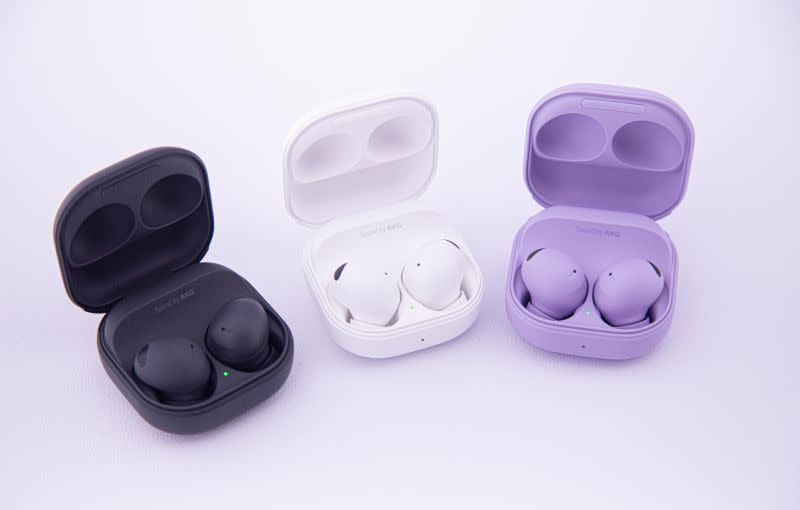 ▲三星 Galaxy Buds2 Pro真無線藍牙耳機。降噪能力提升40％。（圖／記者葉政勳攝)