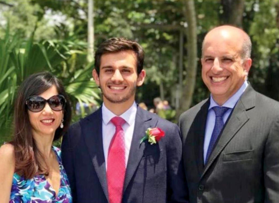 Image: Antonio Tsialas and his parents in an undated photo. (via Cornell Daily Sun)