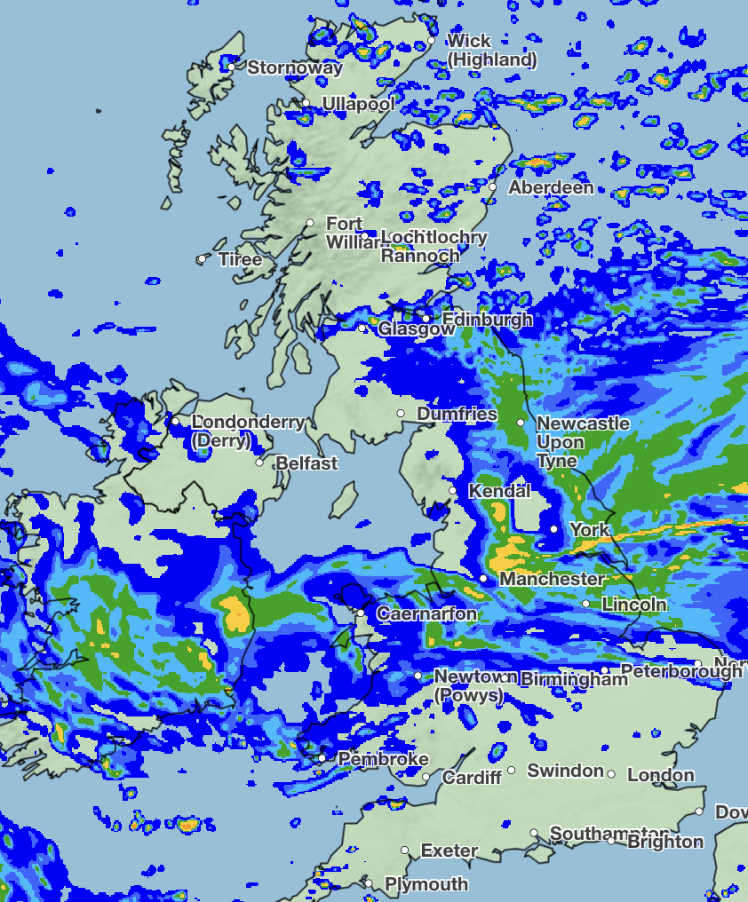 Met Office rain. 7pm. (Met Office)