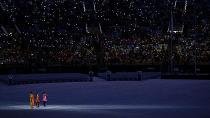 Performers entertain the crowd prior to the Closing Ceremony on Day 16 of the Rio 2016 Olympic Games at Maracana Stadium. Pic: Getty