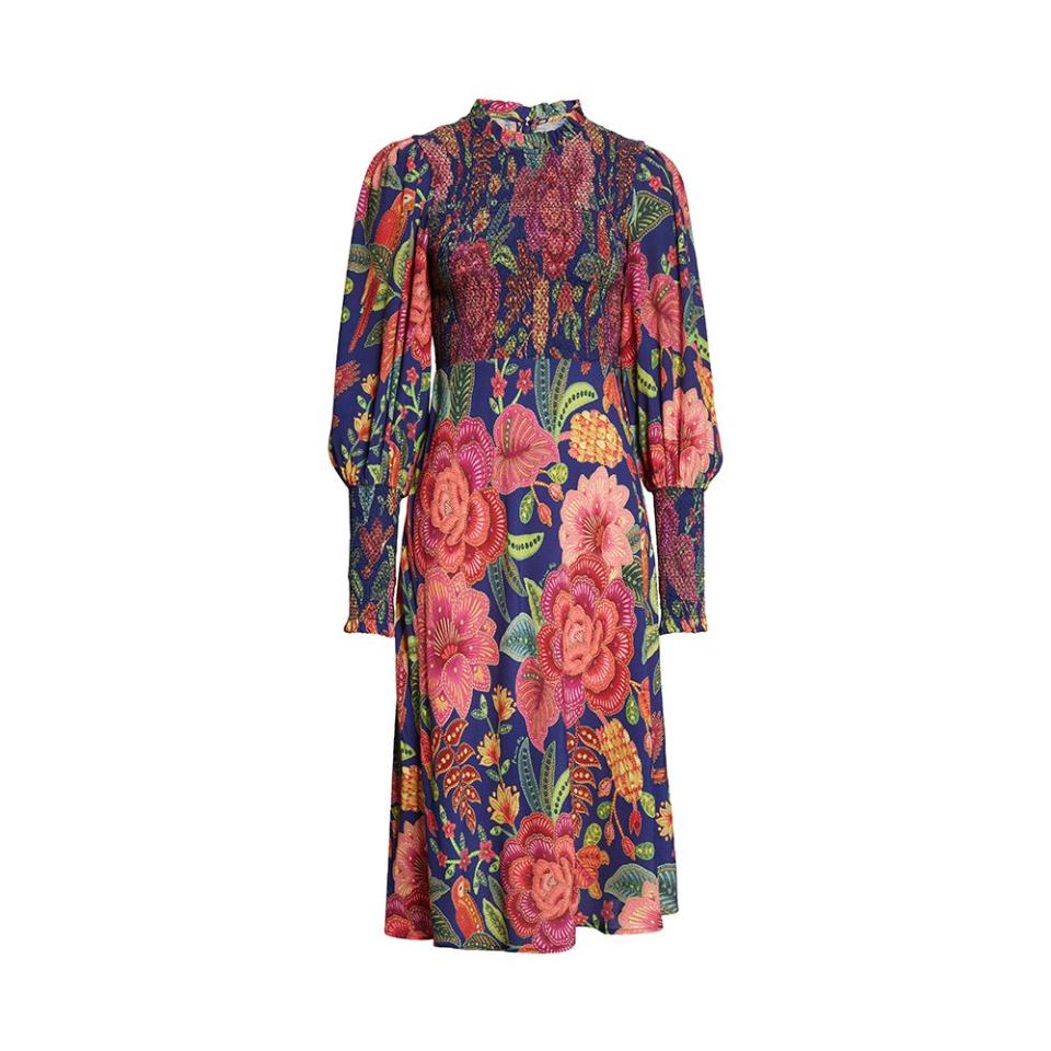 <p><a href="https://go.redirectingat.com?id=74968X1596630&url=https%3A%2F%2Fwww.nordstrom.com%2Fs%2Ffarm-rio-macaw-bloom-floral-smocked-mock-neck-juliet-sleeve-dress%2F7371837&sref=https%3A%2F%2Fwww.elle.com%2Ffashion%2Fshopping%2Fg44348277%2Fnordstrom-anniversary-sale-fashion-deals-2023%2F" rel="nofollow noopener" target="_blank" data-ylk="slk:Shop Now;elm:context_link;itc:0;sec:content-canvas" class="link ">Shop Now</a></p><p>Macaw Bloom Floral Smocked Mock Neck Juliet Sleeve Dress</p><p>$175.00</p>