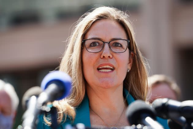 Rep. Jennifer Wexton (D-Va.) speaks during a news conference outside the U.S. Postal Service Headquarters on Tuesday, Aug. 18, 2020.