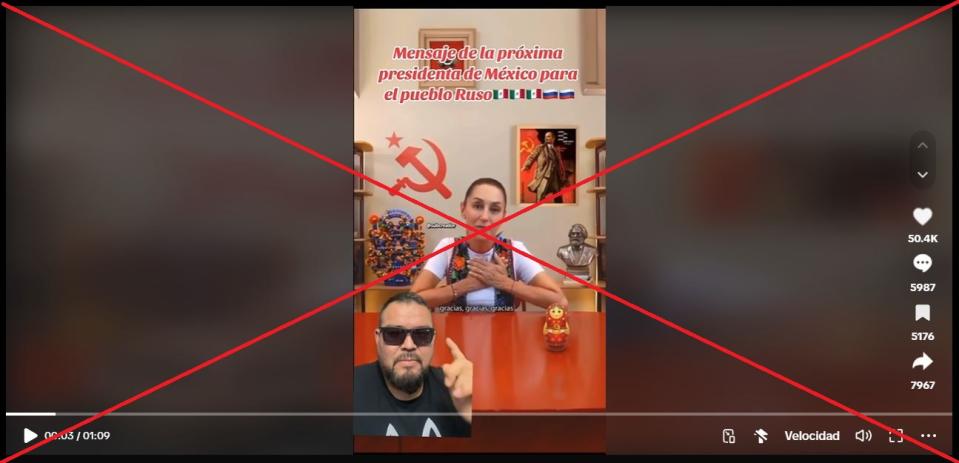 <span>Captura de pantalla de una publicación en TikTok hecha el 12 de junio de 2024</span>