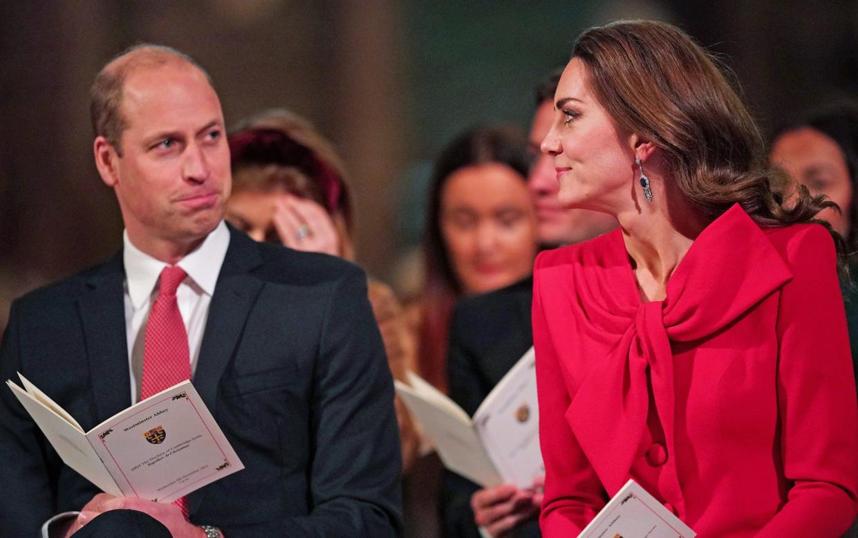 The then Duke and Duchess of Cambridge attend last year's Together At Christmas festive celebration at Westminster Abbey - WPA Pool