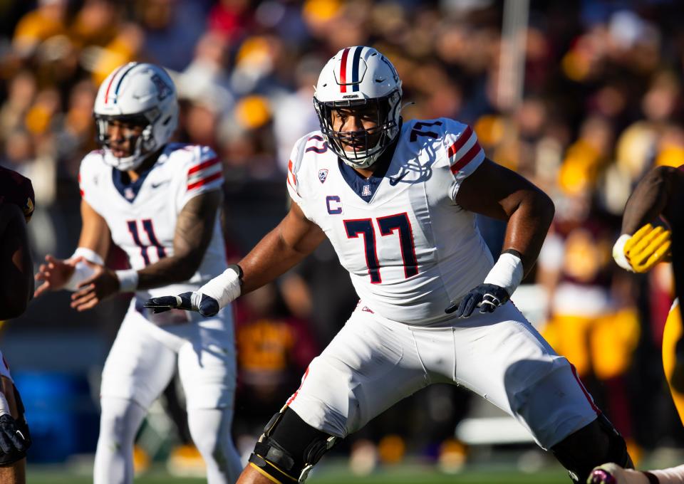 Arizona tackle Jordan Morgan is among the players being projected to be drafted by the Packers.