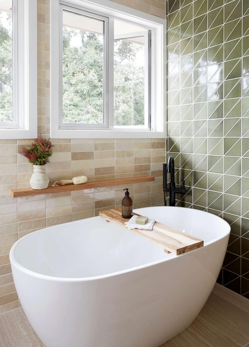 Space of Week, Green Tile Bathroom Corner