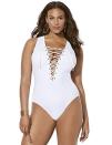 <p><strong>Swimsuits For All x Ashley Graham</strong></p><p>amazon.com</p><p><strong>$75.62</strong></p><p><a href="https://www.amazon.com/dp/B07MVJLY1D?tag=syn-yahoo-20&ascsubtag=%5Bartid%7C10056.g.36097807%5Bsrc%7Cyahoo-us" rel="nofollow noopener" target="_blank" data-ylk="slk:Shop Now" class="link ">Shop Now</a></p><p>This fully lined swimsuit is made with supportive lining and a 1960s YSL-inspired lace-up front. Reviewers say it's one of the best swimsuits on Amazon for extended sizes. "This swimsuit is amazing and it works beautifully with my body," one writes. "I bought a size 14 and it is comfortable and I feel gorgeous in it!" </p>