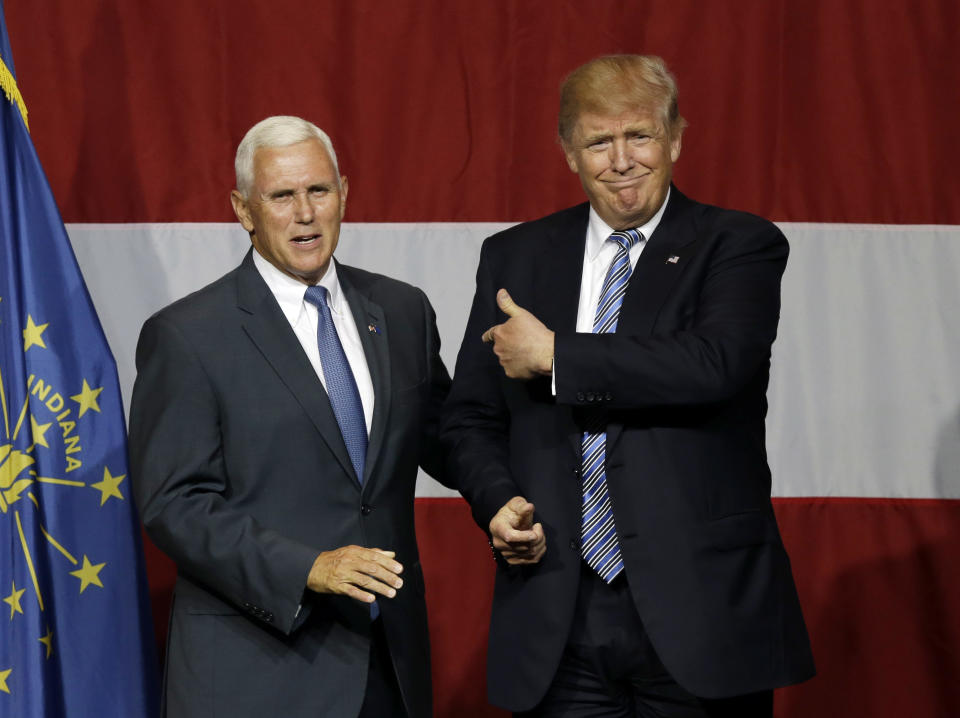 Mike Pence and Donald Trump.