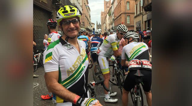 Lawyer James Sloan was cycling with nine others when the truckie overtook. Photo: Supplied/ James Sloan