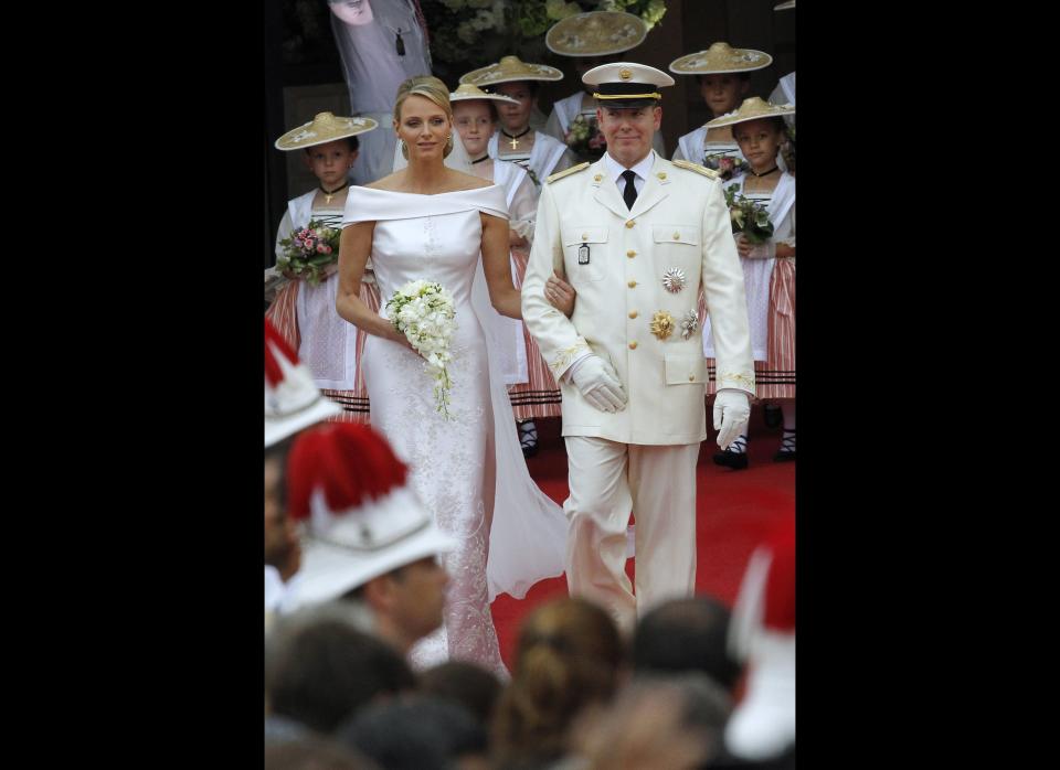 The former Olympic swimmer, who hails from South Africa, married Prince Albert II of Monaco on July 1, 2011 in a civil ceremony. There were rumors Charlene had cold feet before the wedding but the couple said "oui," got hitched and have been spotted at different affairs together over the year.     (AFP)    