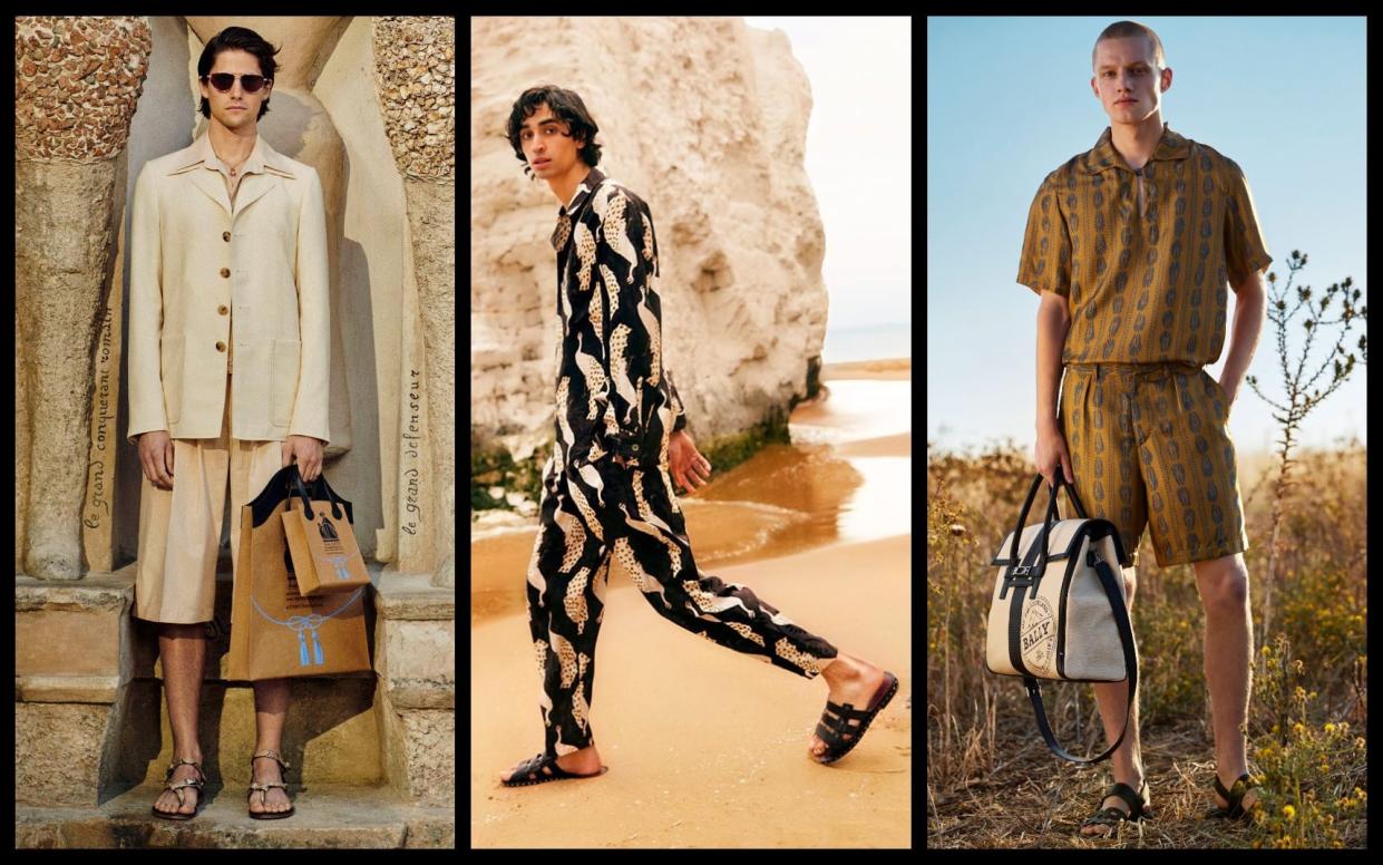 Lanvin Rodrigo Carmuega for Matches Fashion Bally sandals menswear - Courtesy of Lanvin / Dressing For Sun, by Rodrigo Carmuega and David St John James for Matches Fashion / Bally