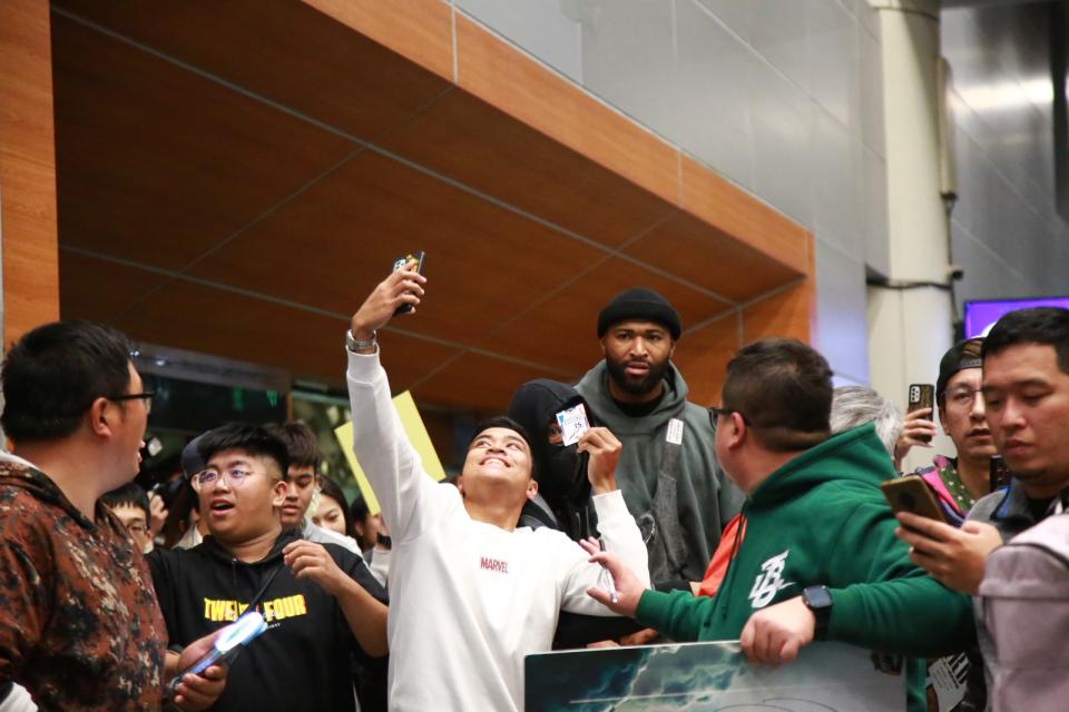 台啤永豐雲豹球星卡森斯（Demarcus Cousins）抵台。林建嘉攝