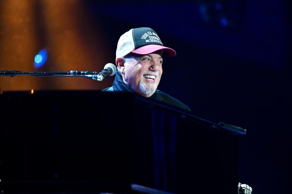 Billy Joel at Gillette Stadium on Saturday night.