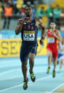 Manteo Mitchell of the United States competes in the Men's 4x400 Metres relay first round during day two of the 14th IAAF World Indoor Championships at the Atakoy Athletics Arena on March 10, 2012 in Istanbul, Turkey. (Photo by Michael Steele/Getty Images)