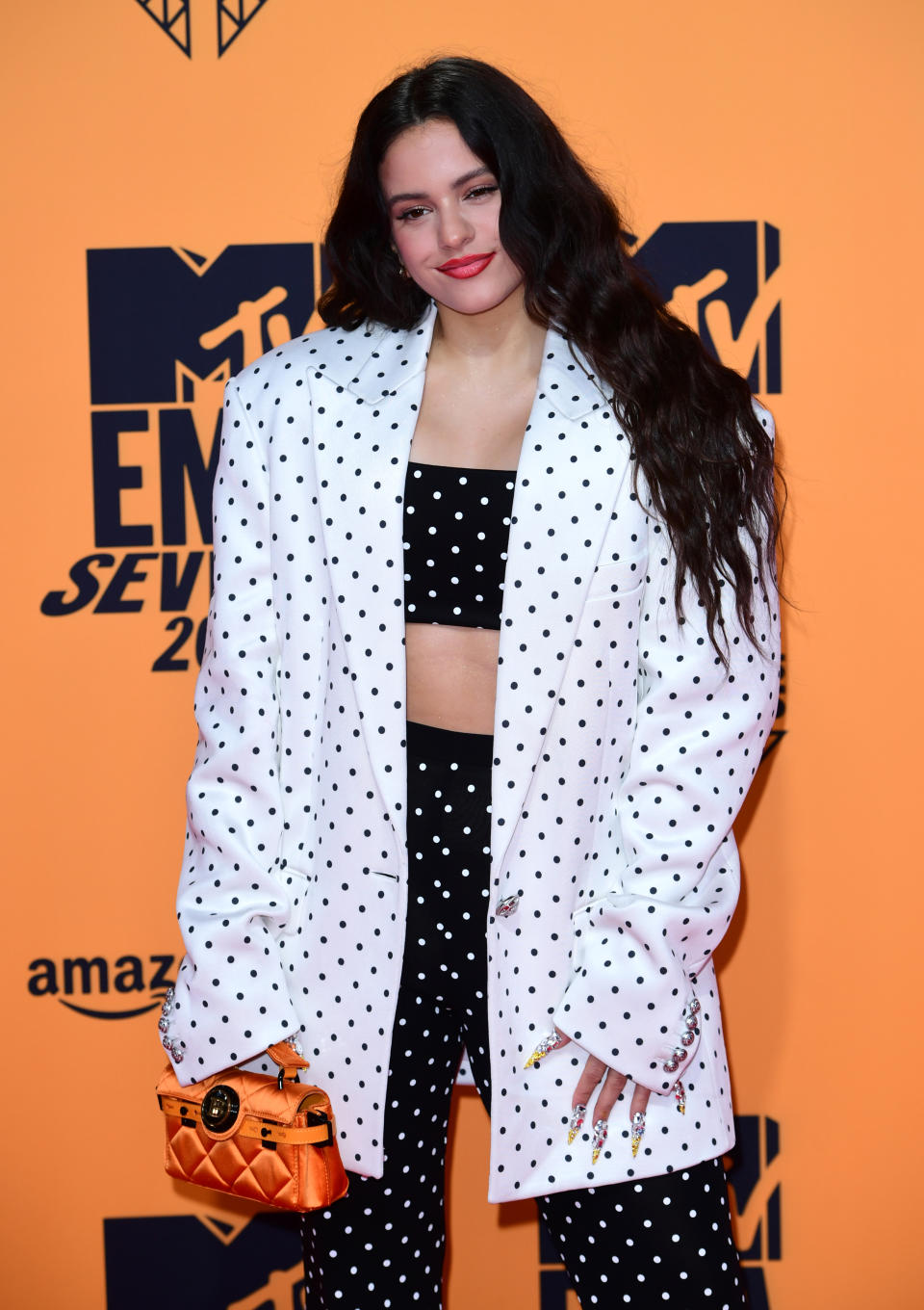 Rosalia attending the MTV Europe Music Awards 2019, held at the FIBES Conference & Exhibition Centre of Seville, Spain. (Photo by Ian West/PA Images via Getty Images)