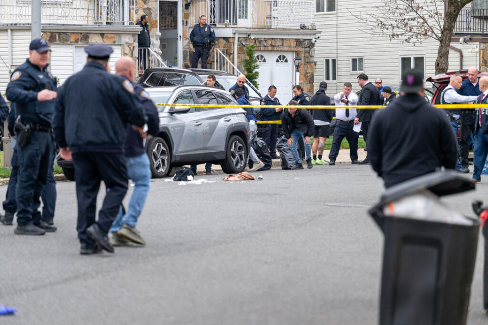 The wounded man was taken to Staten Island University Hospital, where he was listed in stable condition. Courtesy Owen Reiter / Staten Island Advance