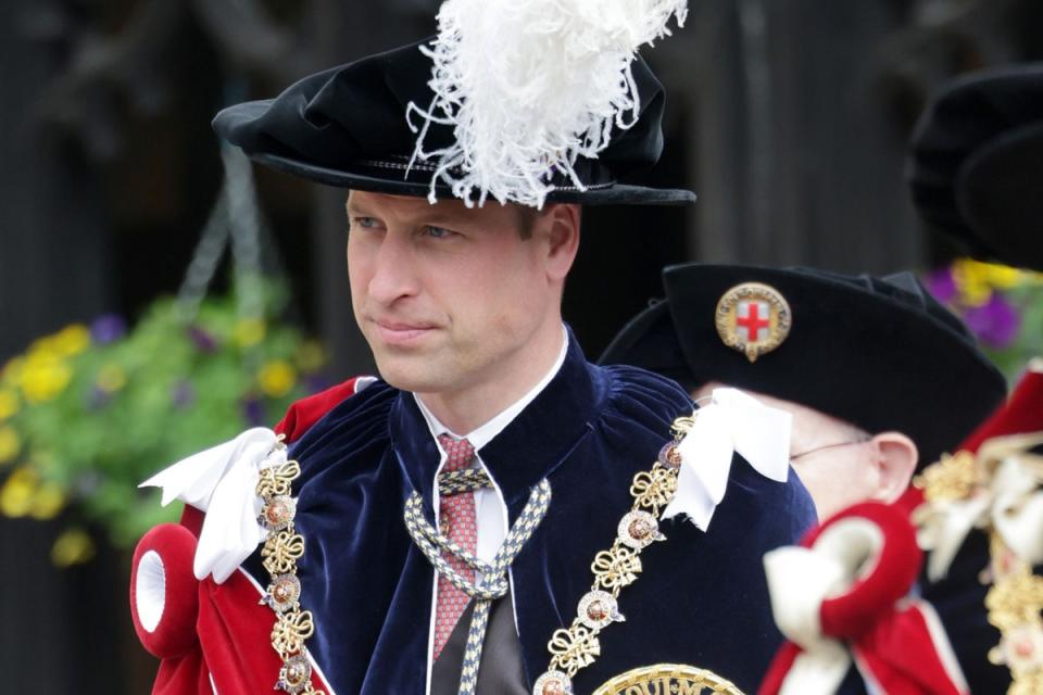 Prince William at the Order of the Garter ceremony (Getty Images)