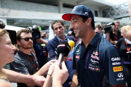 Formula One - F1 - Brazilian Grand Prix 2015 - Autodromo Jose Carlos Pace, Sao Paulo, Brazil - 12/11/15 Red Bull's Daniel Ricciardo ahead of the Brazilian Grand Prix Mandatory Credit: Action Images / Hoch Zwei