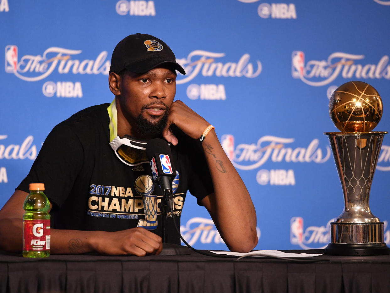 Kevin Durant will reject any invite from Donald Trump to attend the White House: Getty